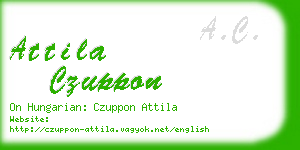 attila czuppon business card